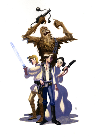 Illustration for article titled These Paintings and Sculptures in the Official Star Wars Art Show Are Insanely Gorgeous